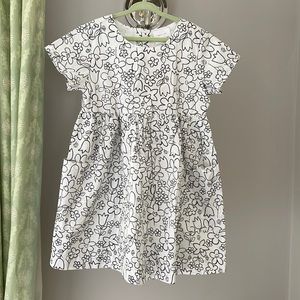 Hanna Andersson black and white dress size 5, 110 NWT